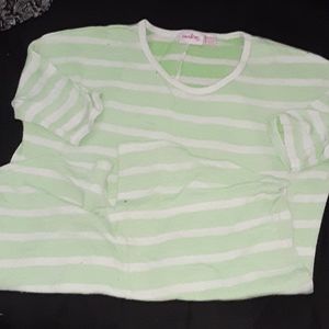 Lime green with white lines going across